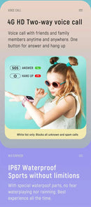 Tavice Kids 4G Smartwatch - Waterproof with GPS Tracker, SIM, Voice & Video Call, Camera, SOS Emergency Call & Educational Games (BLUE) - Tavice