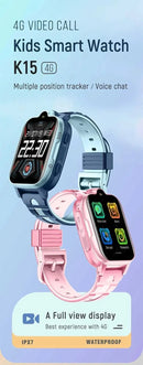 Tavice Kids 4G Smartwatch - Waterproof with GPS Tracker, SIM, Voice & Video Call, Camera, SOS Emergency Call & Educational Games (PINK) - Battery Mate