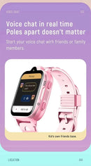 Tavice Kids 4G Smartwatch - Waterproof with GPS Tracker, SIM, Voice & Video Call, Camera, SOS Emergency Call & Educational Games (PINK) - Battery Mate