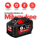Tavice Milwaukee Compatible 18V M18 9ah High Output Lithium Ion Battery - Tavice