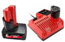 Tavice Milwaukee M12 Compatible 6.0Ah Battery + Charger for Milwaukee M12 - Tavice