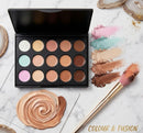 TAVICE NEW 15 - Color Contour Cream Concealer Kit Neutral Makeup Camouflage Palette for Face, Eyes, and Blemishes - Battery Mate