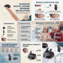 TAVICE Rechargeable Dual Behind-the-Ear Sound Amplifier with Noise Reduction and Long Battery Life | USB Charging | Discreet Design - Battery Mate
