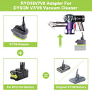 Tavice V7/V8 Battery Adapter, for Ryobi 18V ONE+ Battery Work for Dyson V7+V8 Series Vacuum Cleaner (V7 V8 Common) - Tavice