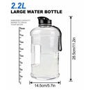 TAVICE Water Bottle with Handle Portable Large Plastic Water Bottles for Adults BPA-free Half Gallon Water Bottle Reusable 2 Liter - Tavice