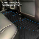 Tesla Model 3 All Weather Floor Rubber Mats Carpets Front & Rear Set 2017-2022 - Tavice