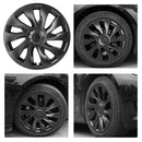 Tesla Model 3 Wheel 18" Hub Cap Replacement ABS Rim Cover Set of 4 Matte Black - Tavice