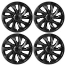 Tesla Model 3 Wheel 18" Hub Cap Replacement ABS Rim Cover Set of 4 Matte Black - Tavice