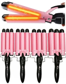Triple 3 Barrel Ceramic Hair Curler Curling Iron Salon Styler Crimper Waver Hot [25mm] - Tavice