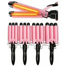 Triple 3 Barrel Ceramic Hair Curler Curling Iron Salon Styler Crimper Waver Hot [25mm] - Tavice