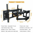 TV Wall Mount Bracket Full Motion Tilt Swivel Pivot 32 40 43 50 55 60 65 70 Inch - Tavice