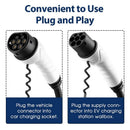 Type2 to Type2 EV Charging Cable 32A 480V for 22KW 3 phase - Tavice