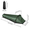 Ultralight Bivy Camping Tent Waterproof Sleeping Bag Travel Backpack Single Tent - Tavice