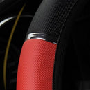 Universal 15" 38cm Leather Black Red Auto Car Steering Wheel Cover Non-slipS.GA - Tavice
