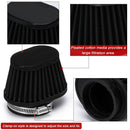 Universal Black Metal Pod Air Filter With Clamp For Car Motorcycle - Tavice