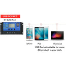 USB 10A 12V-24V Solar Panel Regulator Charge Controller - Tavice