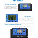 USB 10A 12V-24V Solar Panel Regulator Charge Controller - Tavice