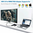 USB 3.0 to HDMI + VGA Full HD & 4K Video Adapter Cable Converter for PC Laptop - Battery Mate