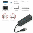 USB 3.1 to HUB 3 Port & RJ45 Gigabit Ethernet Adapter 3.0 USB-C PC MAC - Battery Mate