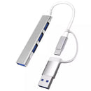 USB C HUB 3.0 Type C 4-Port Multi-Splitter OTG Adapter For Laptop Mac PC Android - Battery Mate