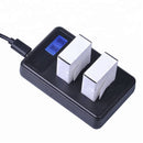 USB Dual Charger for AHDBT-301 AHDBT-302 AHDBT-201 Battery fits Go Pro - Tavice