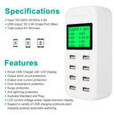 USB Hub Charging Station 8 port Phone Charger Multi Dock Charger Power Adapter - Tavice