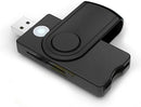 USB Smart Card Reader SD/TF/CAC/DOD/HC/MMC Micro SD Memory ID Bank Sim Card Adapter - Tavice