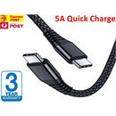 USB Type-C to USB C 3.1 Male to Male Sync PD Charging Cable Type C to Type C Mac - Battery Mate