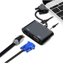 VGA to HDMI VGA Adapter Dual Display 1080P Converter Splitter with Charging Cable and 3.5mm Audio Cable - Tavice