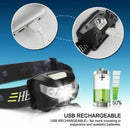 Waterproof Head Torch LED Headlamp Flashlight USB Rechargeable CREE Fish Camping - Tavice