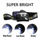 Waterproof Head Torch LED Headlamp Flashlight USB Rechargeable CREE Fish Camping - Battery Mate