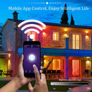 WIFI Smart LED Flood Light RGB Outdoor Spotlight Wall Street Lamp 100W - Tavice