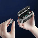 Wireless Bluetooth 5.0 Earphones Fingerprint Touch Control Led Display Smart Earbuds With Charging - Battery Mate