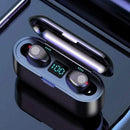 Wireless Bluetooth 5.0 Earphones Fingerprint Touch Control Led Display Smart Earbuds With Charging - Tavice