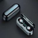 Wireless Bluetooth 5.0 Earphones Fingerprint Touch Control Led Display Smart Earbuds With Charging - Tavice