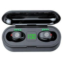 Wireless Bluetooth 5.0 Earphones Fingerprint Touch Control Led Display Smart Earbuds With Charging - Tavice