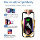 Wireless Car Mount Charger Phone Holder Rack Automatic Clamping Smart Sensor-Black - Tavice