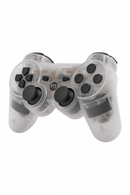 Wireless Controller Compatible for PS3 PlayStation 3 | Dual Vibration Gamepad (Clear) - Tavice