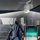 Wireless Solar Powered WIFI Security Camera Outdoor Flood Light LED PTZ - Tavice