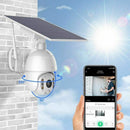 Wireless Solar Powered WIFI Security Camera Outdoor Flood Light LED PTZ - Tavice