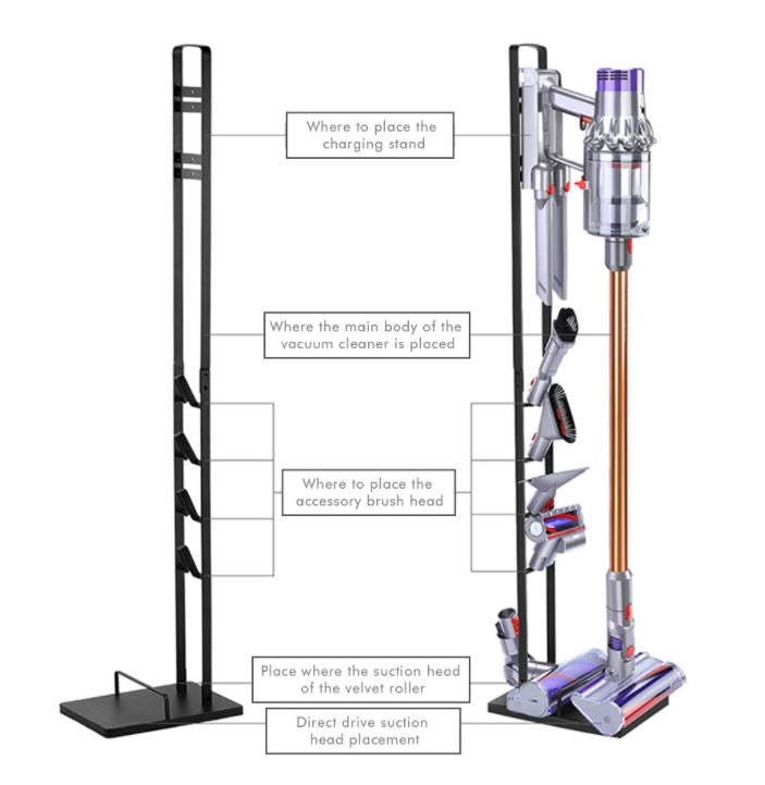 Dyson Cordless Vacuum Cleaner Metal Stand for All Dyson V6 V7 V8 V10 V11 (White)