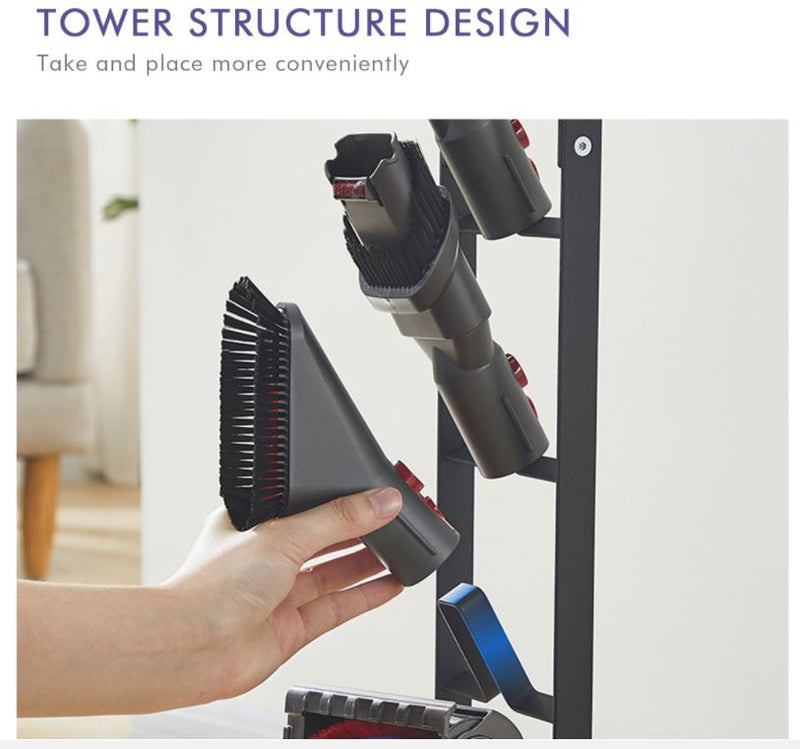Dyson Cordless Vacuum Cleaner Metal Stand for All Dyson V6 V7 V8 V10 V11 (White)