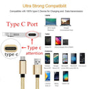 [5 Pack] USB-C Type C Braided Data Charger Cable for Samsung Google Huawei
