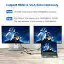 4 In 1 USB C Type-C To HDMI 4K VGA USB3.0 PD Video Adapter for MacBook/Phone