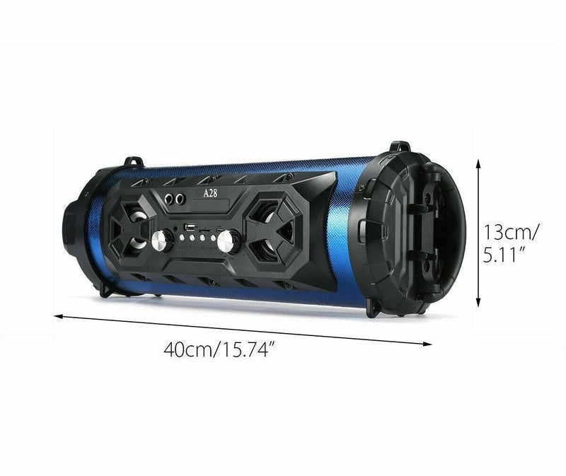 Portable Bluetooth Light Up Party Speaker System USB microSD Aux w/ Mobile Stand